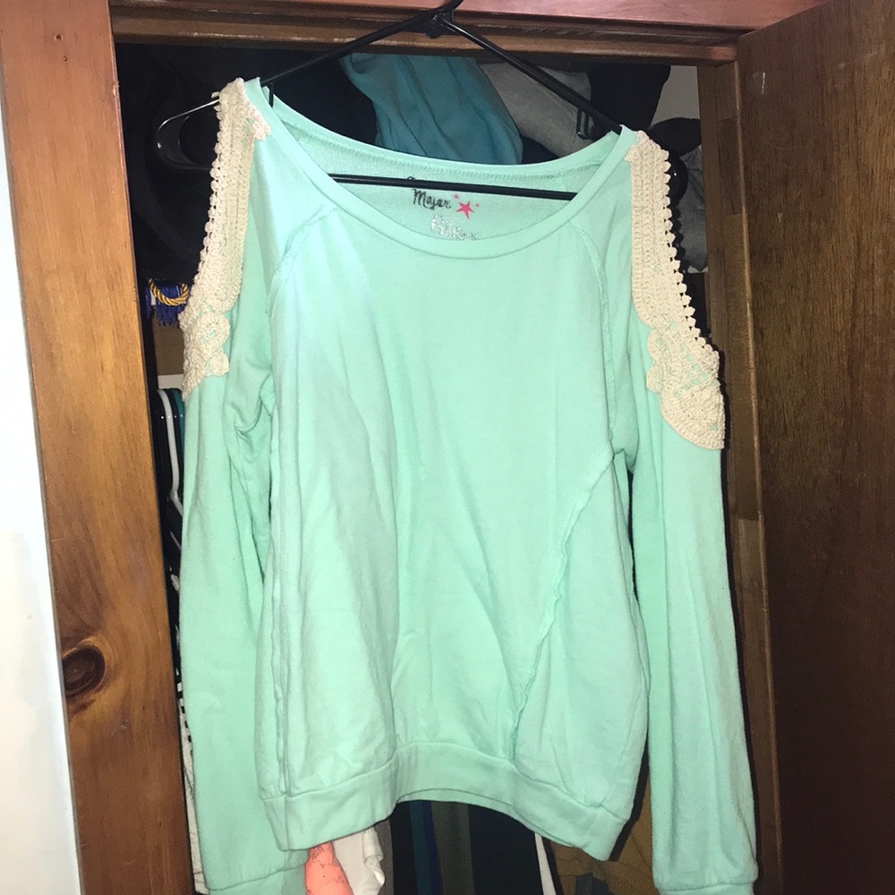 Cut out shoulder sweater